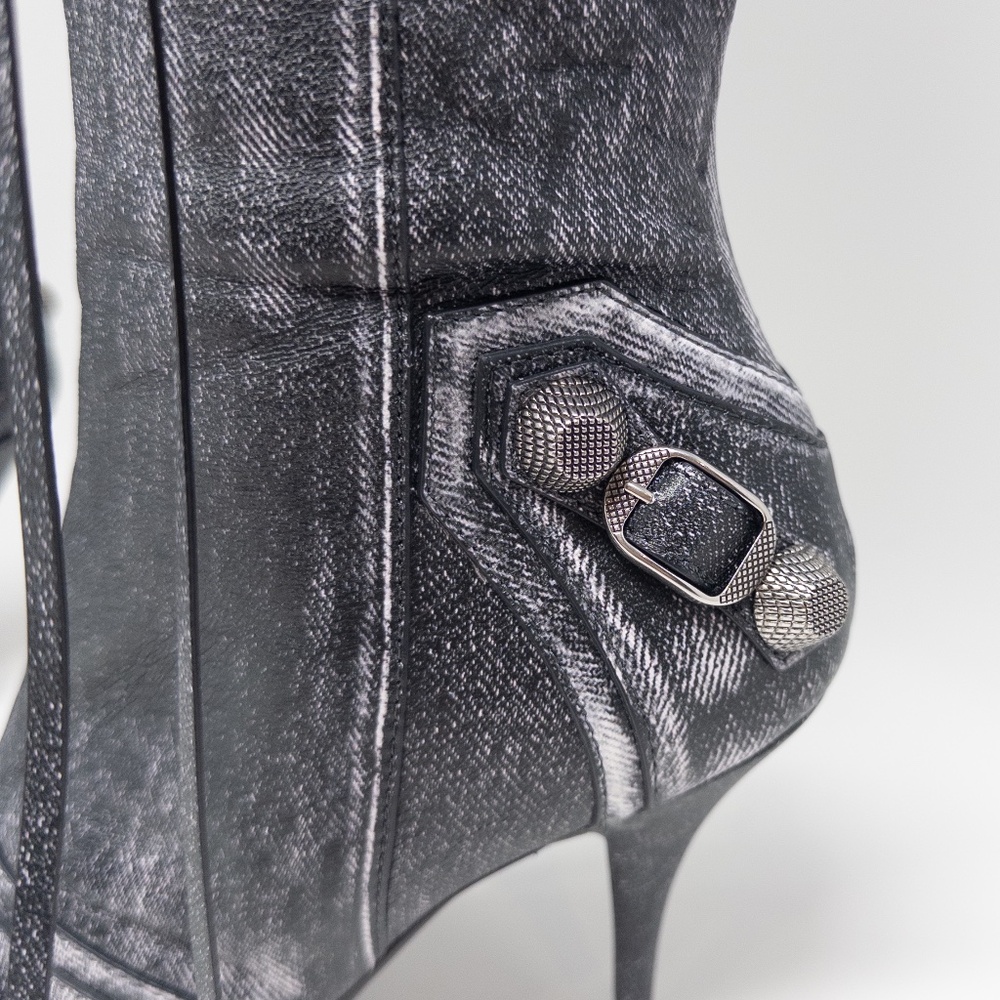 Balenciaga Cagole Denim Black 90mm Size EU 38C US 8 - Picture 4 of 13